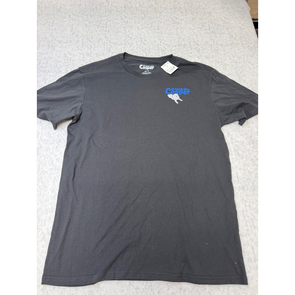 Casper the Friendly Ghost Mens‎ Graphic Tee Charcoal Gray Medium NWT CFX28165MC